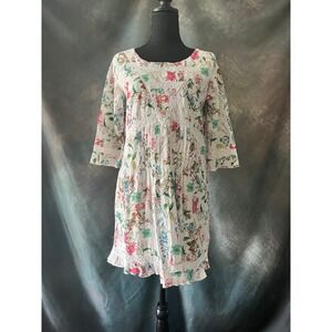 Sanctuary Floral Embroidered‎ Lace Trim Dress Bohemian Cottagecore Medium